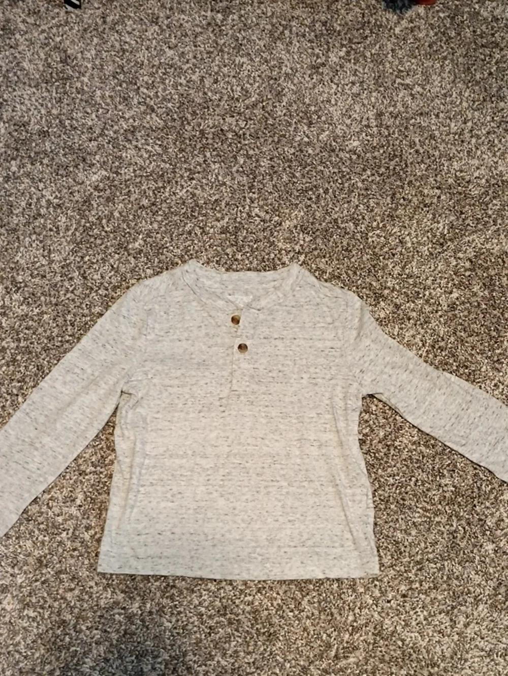 The Children's Place Light Gray Long-Sleeve Henley Tee